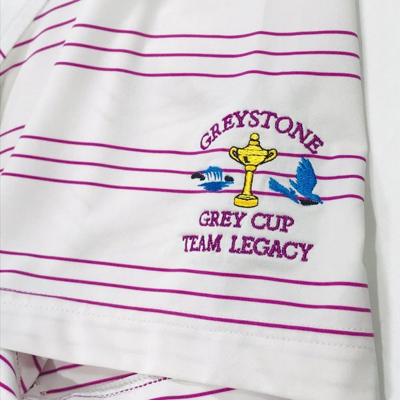 Peter Millar Summer Comfort White & Pink Striped Polo Shirt XXL Men's 2XL EUC - Picture 6 of 8